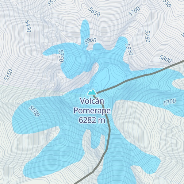 Map of Volcán Pomerape