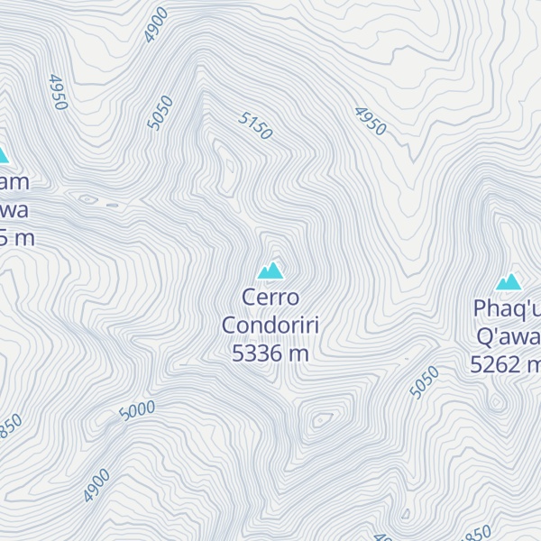Map of Cerro Condoriri