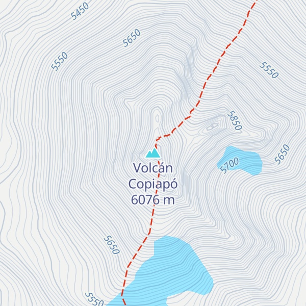 Map of Volcán Copiapó