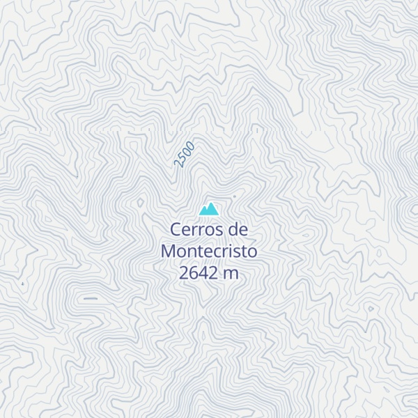 Map of Cerros de Montecristo