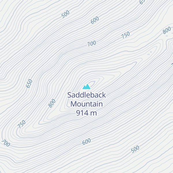 Map of Saddleback Mountain