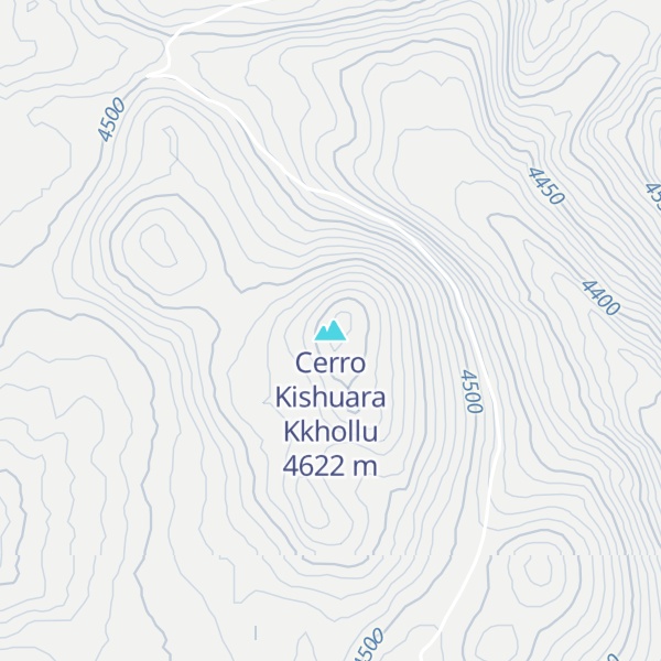 Map of Cerro Kishuara Kkhollu
