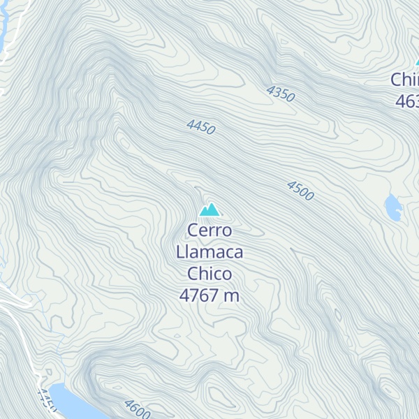 Map of Cerro Llamaca Chico