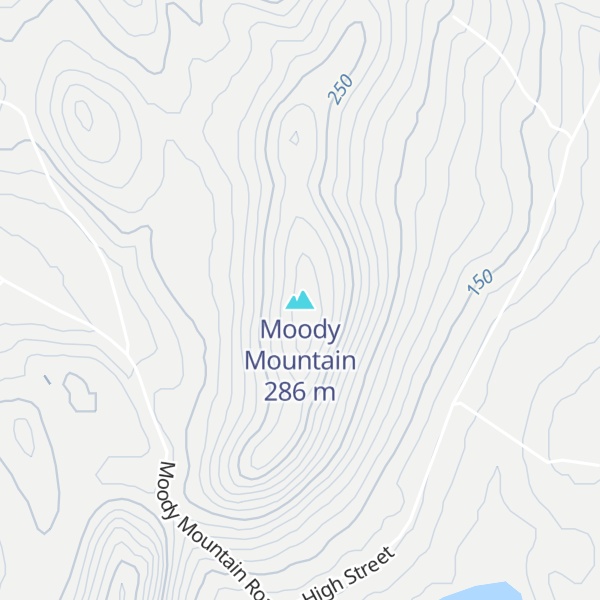 Map of Moody Mountain