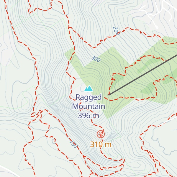 Map of Ragged Mountain