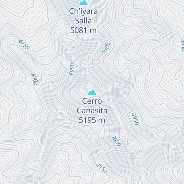 Map of Cerro Canasita