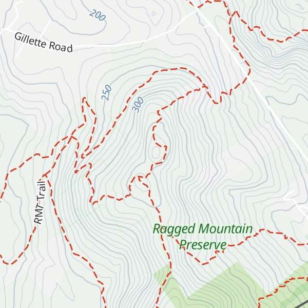 Map of Little Ragged Mountain Summit