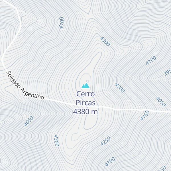 Map of Cerro Pircas