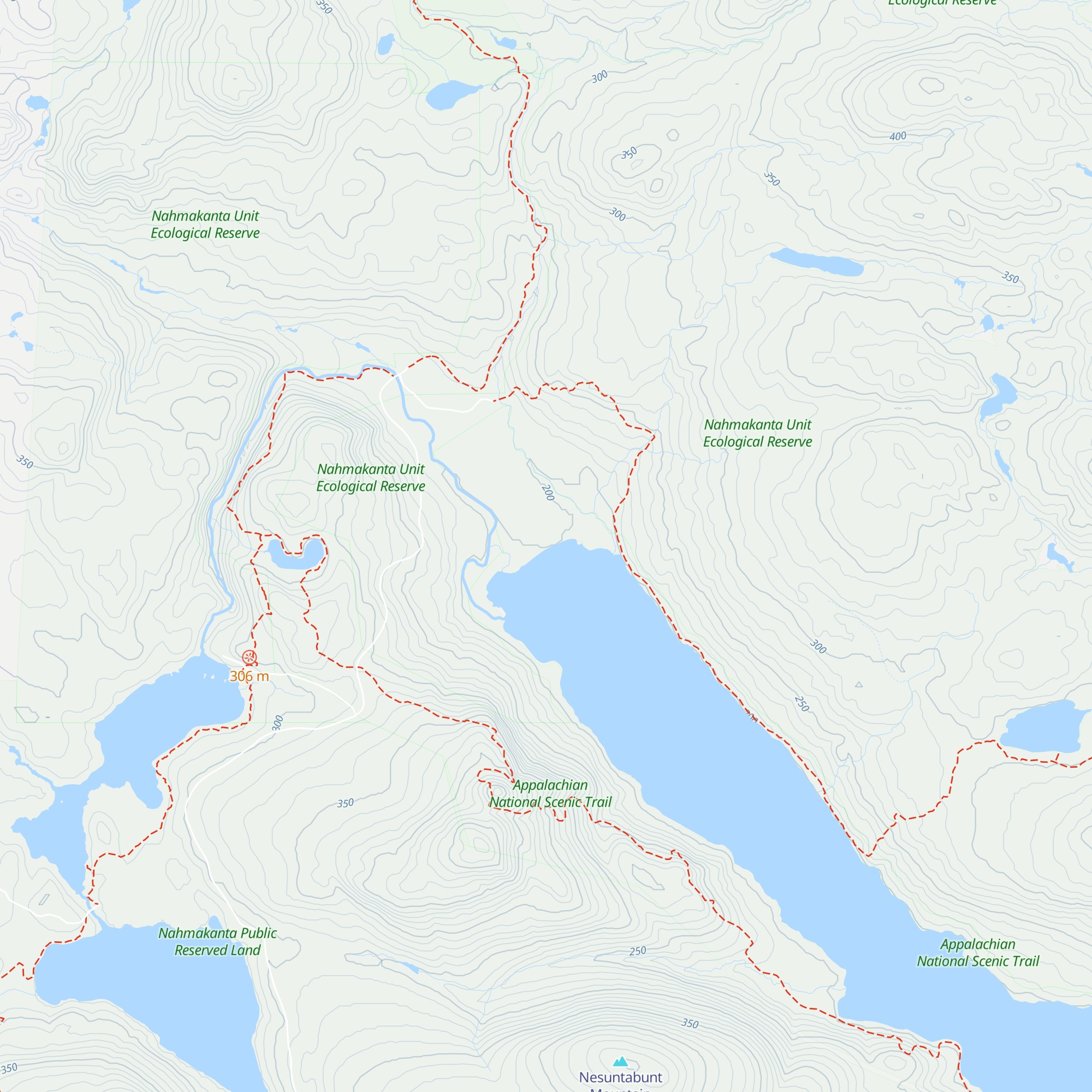 Nahmakanta Lake Wilderness Camp map