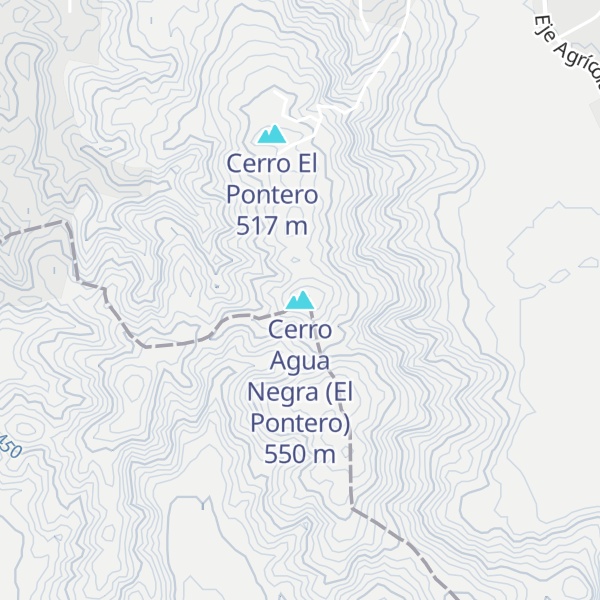 Map of Cerro Agua Negra (El Pontero)