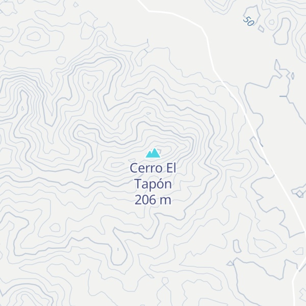 Map of Cerro El Tapón