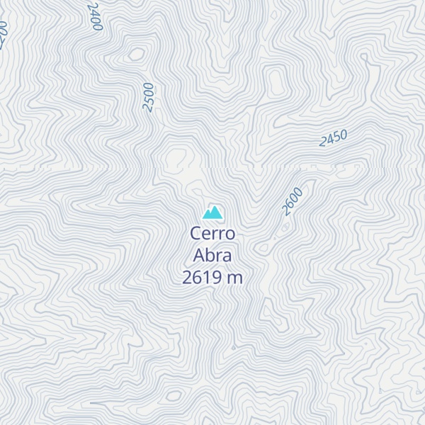 Map of Cerro Abra