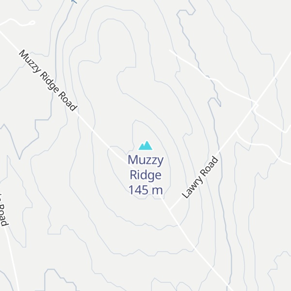 Map of Muzzy Ridge