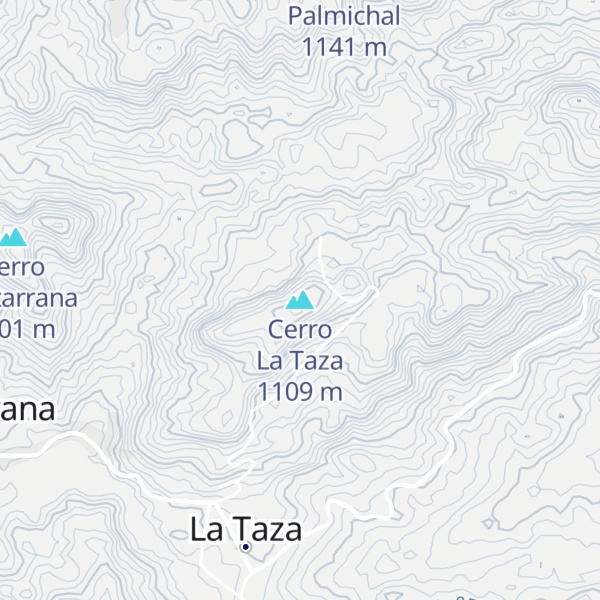 Map of Cerro La Taza