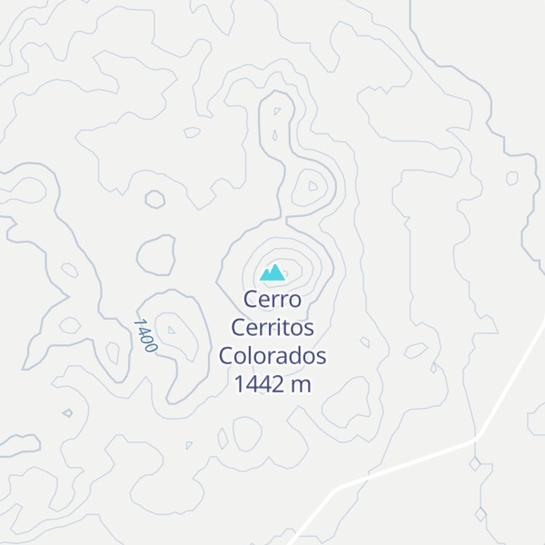 Map of Cerro Cerritos Colorados