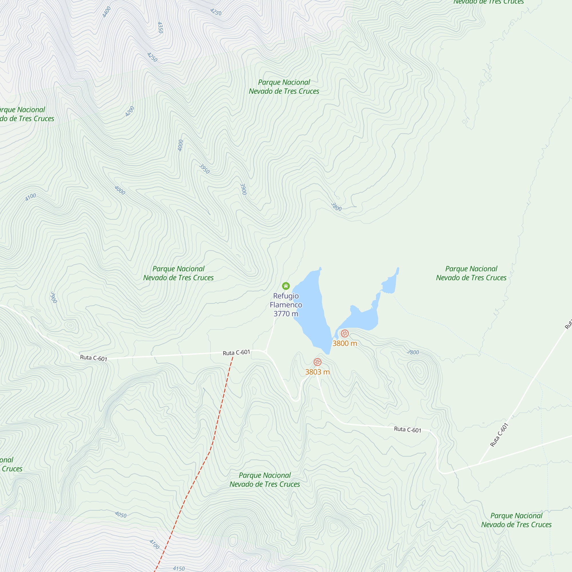Refugio Flamenco map