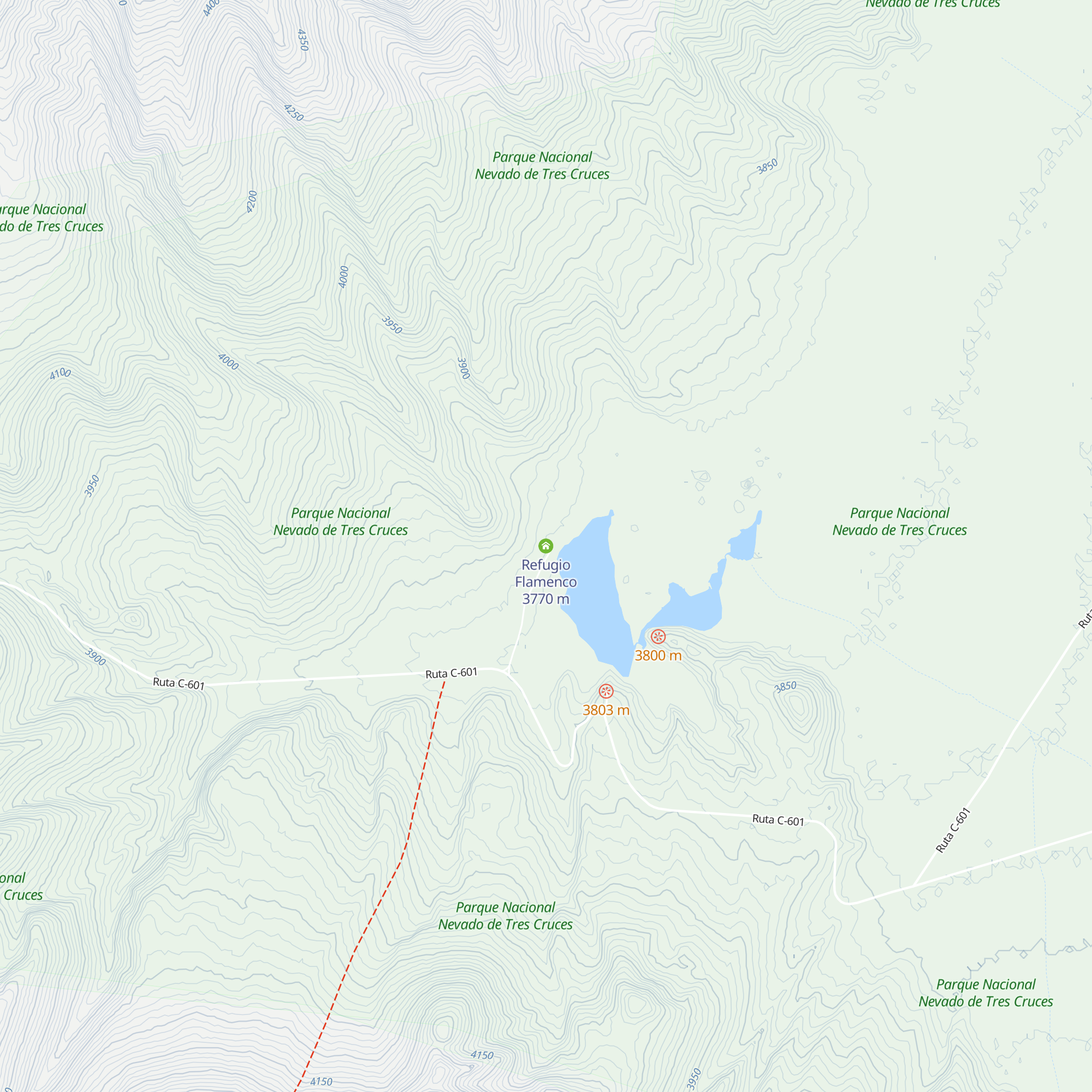 Refugio Flamenco map
