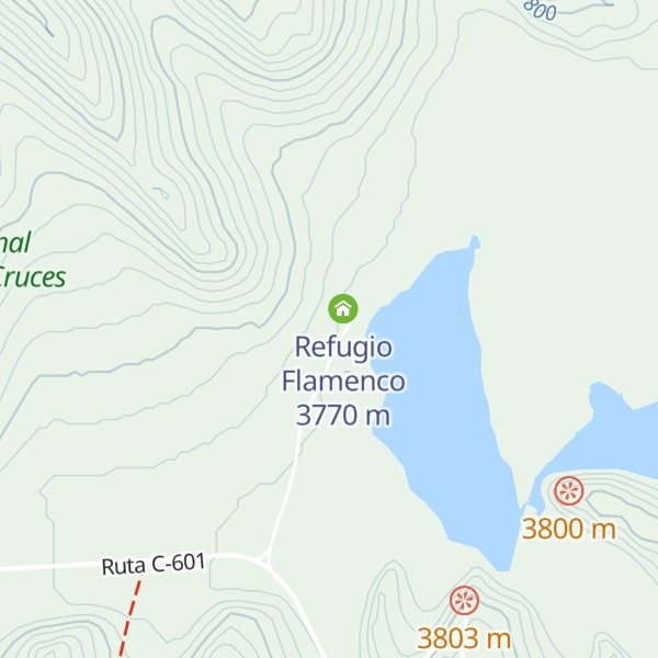 Map of Refugio Flamenco