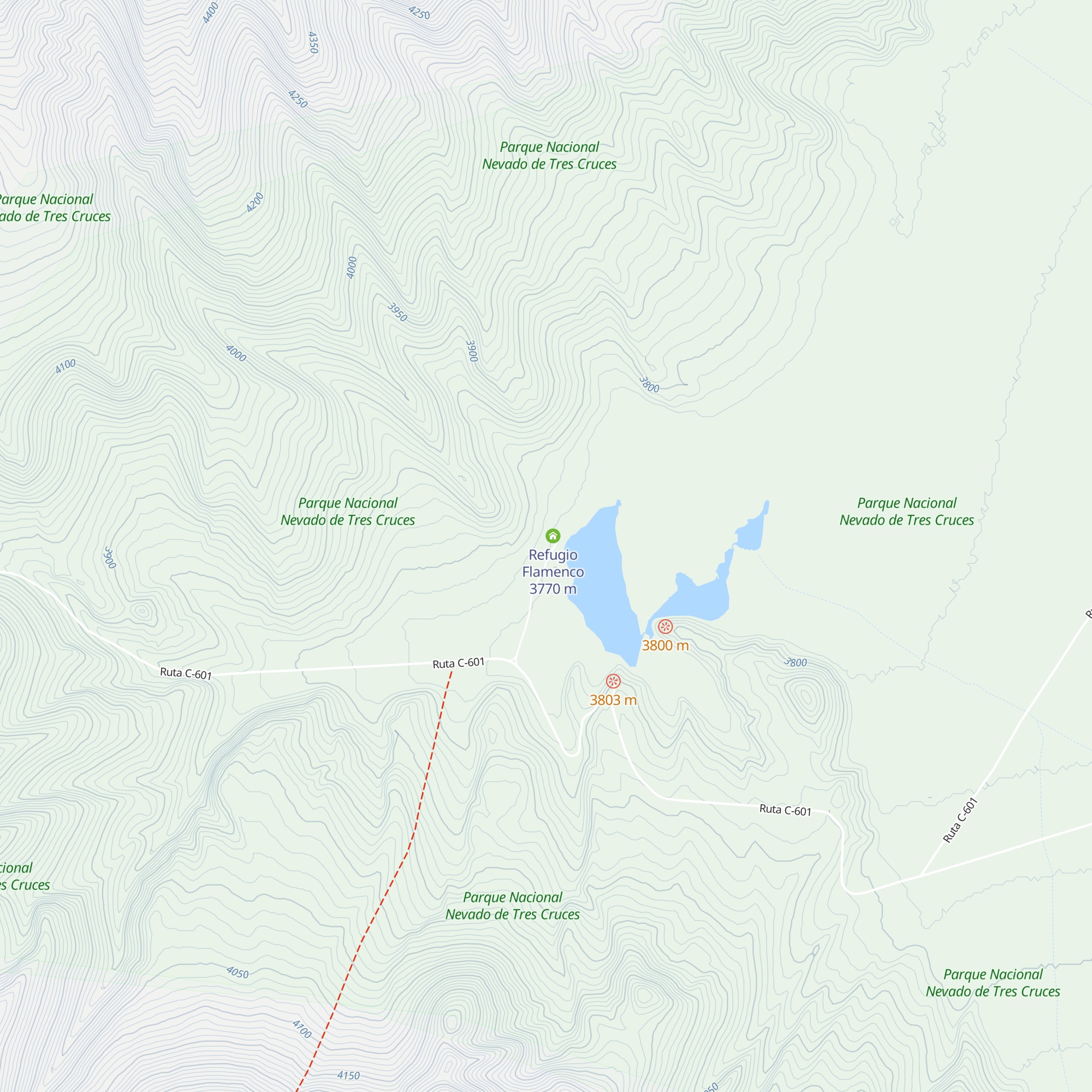 Refugio Flamenco map