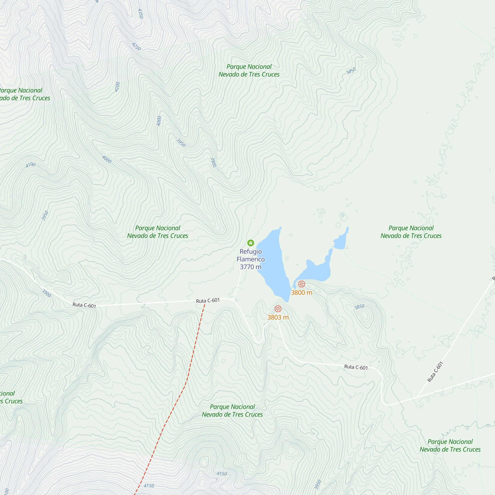 Refugio Flamenco map