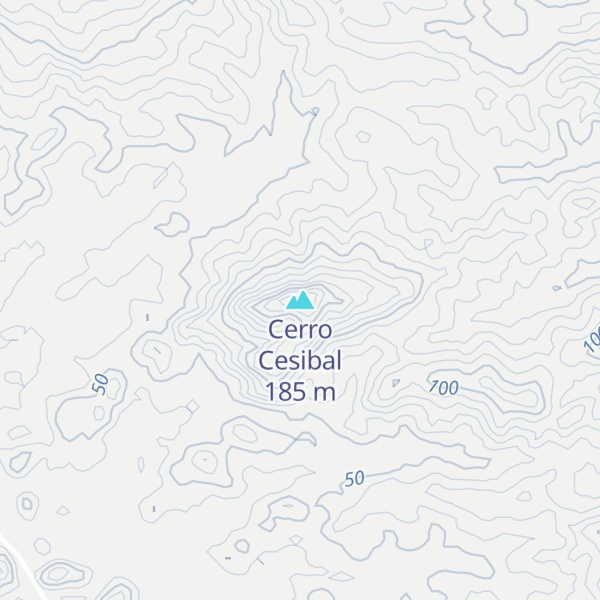 Map of Cerro Cesibal