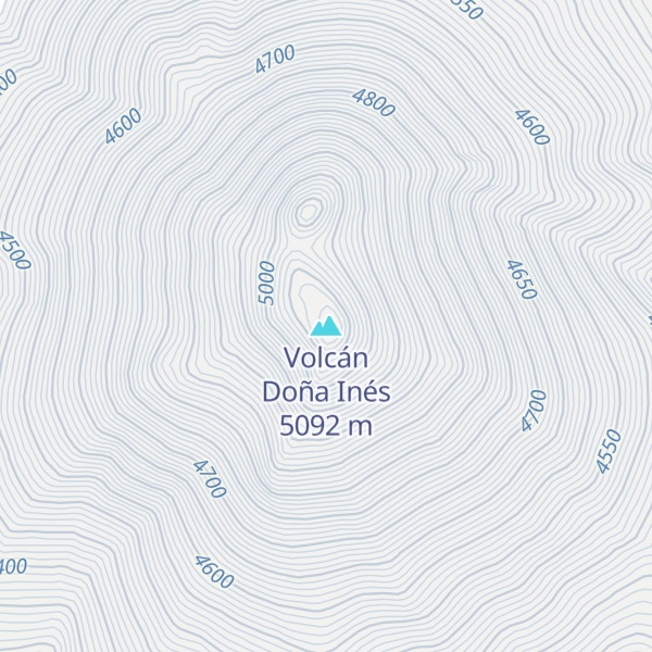 Map of Volcán Doña Inés