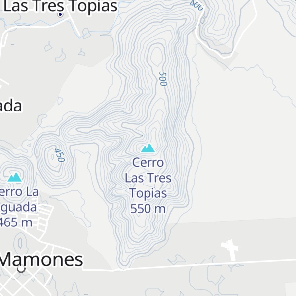 Map of Cerro Las Tres Topias