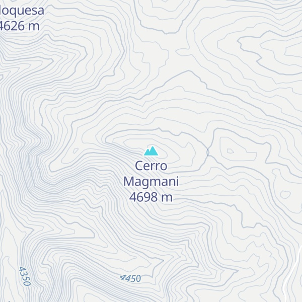 Map of Cerro Magmani