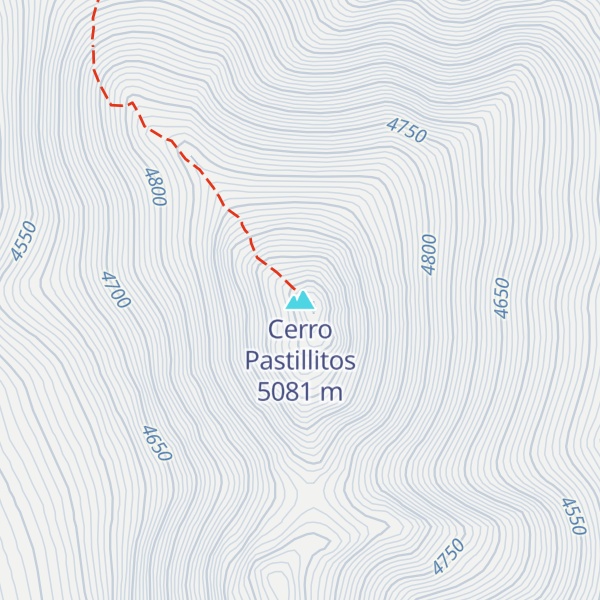 Map of Cerro Pastillitos