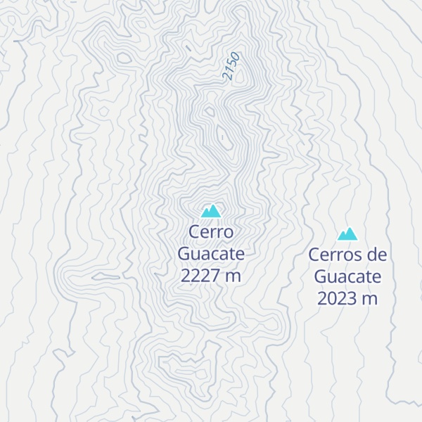 Map of Cerro Guacate