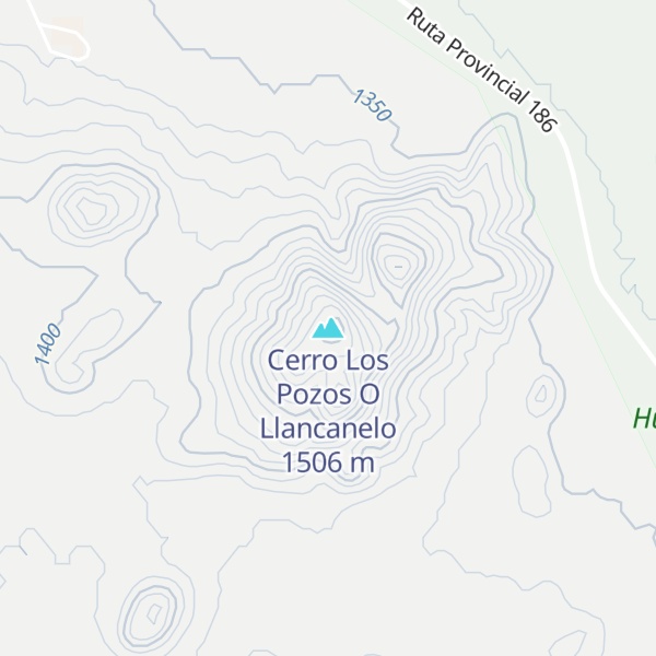 Map of Cerro Los Pozos O Llancanelo