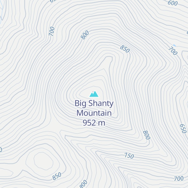 Map of Big Shanty Mountain