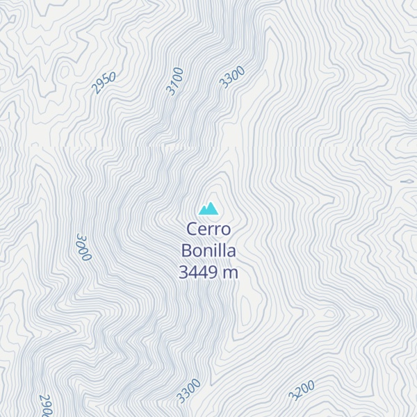 Map of Cerro Bonilla