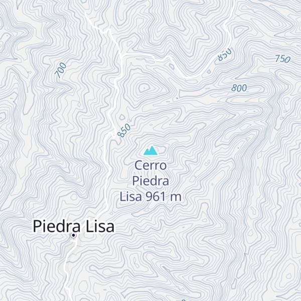 Map of Cerro Piedra Lisa