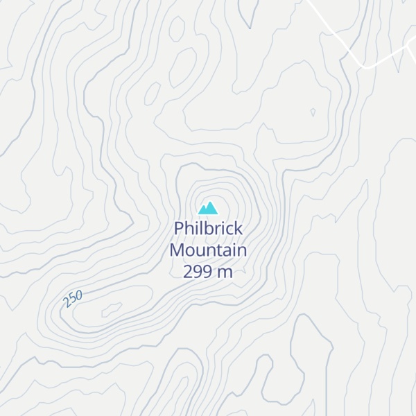 Map of Philbrick Mountain