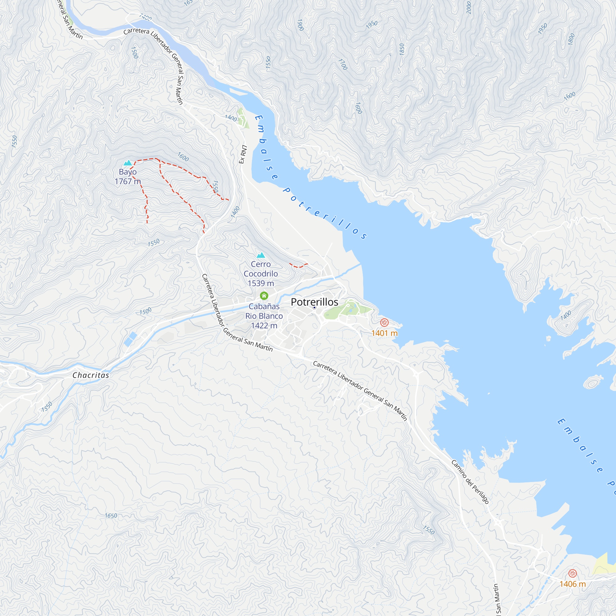 Cabañas El lago map
