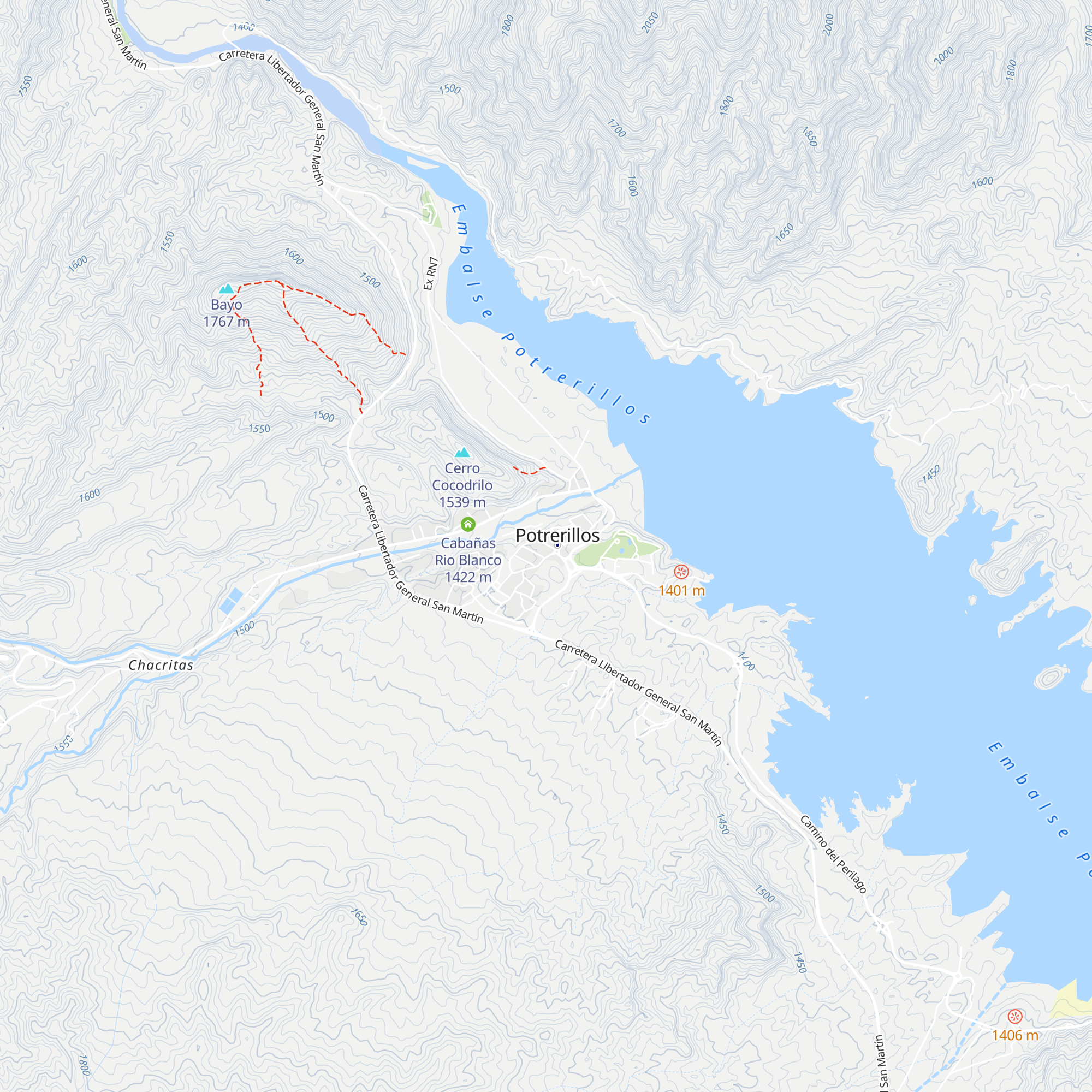 Cabañas El lago map