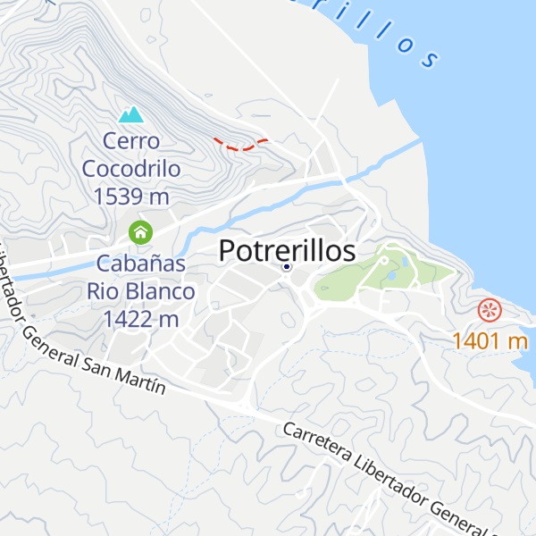 Map of Cabañas El lago