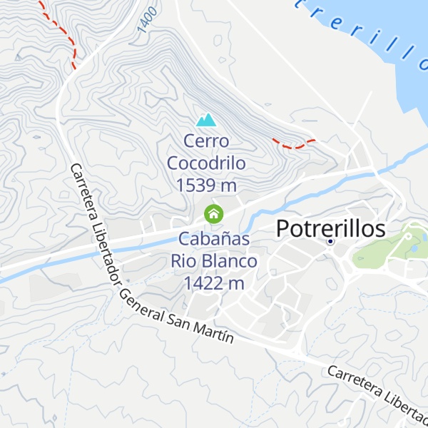 Map of Cabañas Rio Blanco