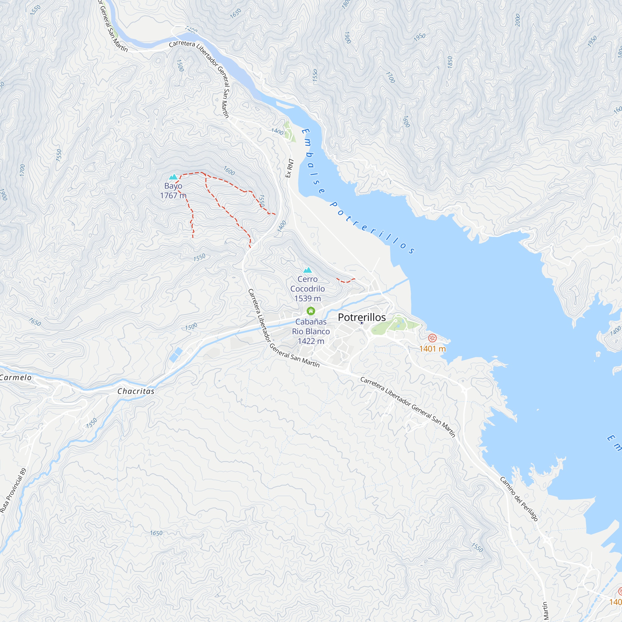 Cabañas Rio Blanco map