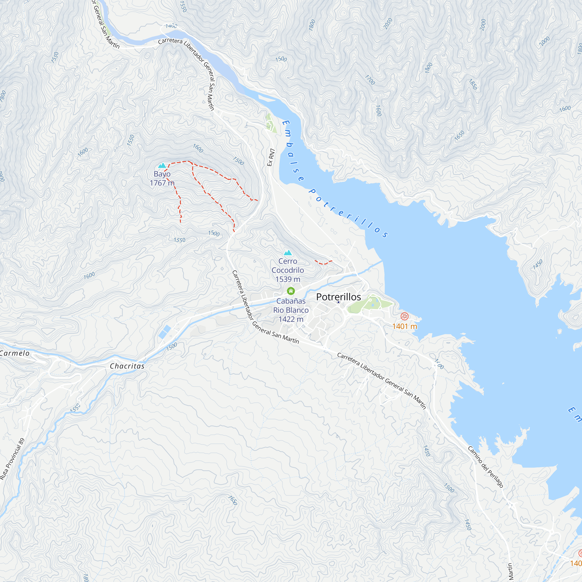 Cabañas Rio Blanco map
