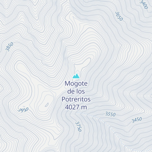 Map of Mogote de los Potreritos
