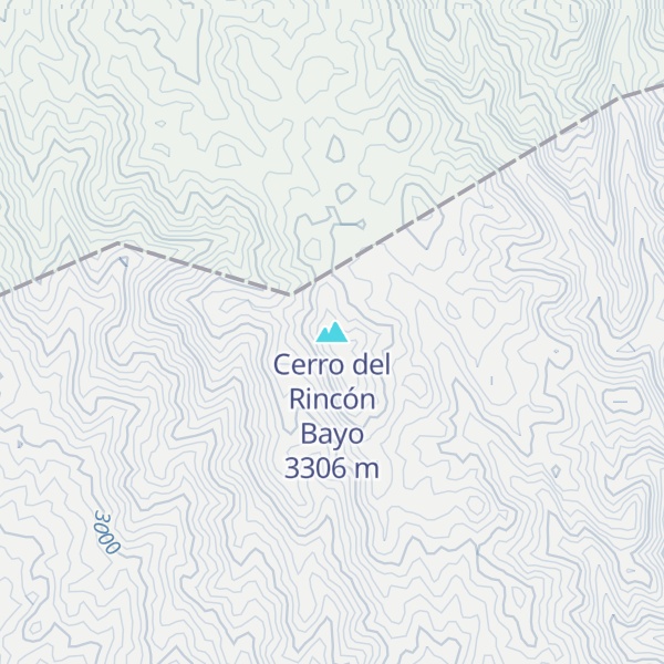 Map of Cerro del Rincón Bayo