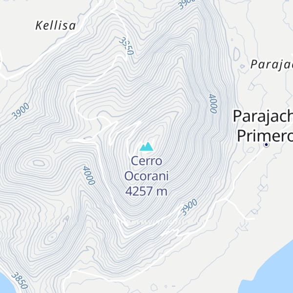 Map of Cerro Ocorani