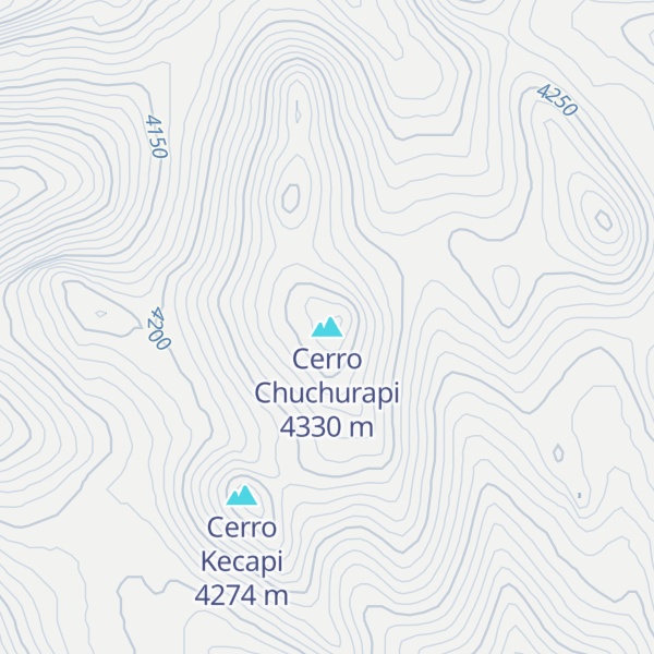 Map of Cerro Chuchurapi