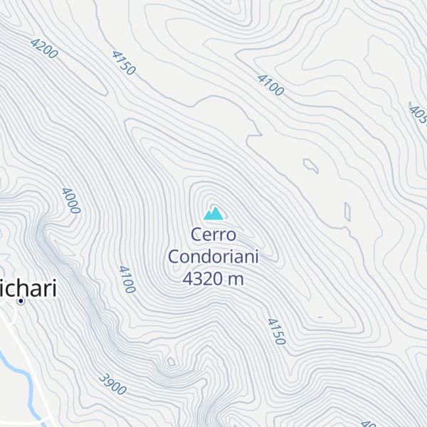Map of Cerro Condoriani