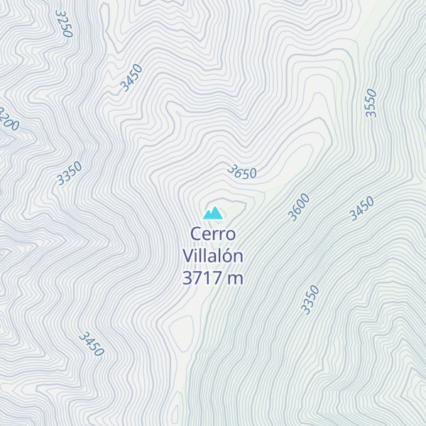 Map of Cerro Villalón