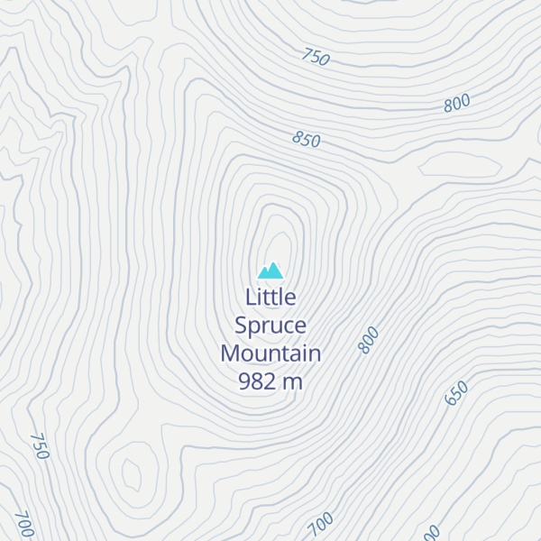 Map of Little Spruce Mountain