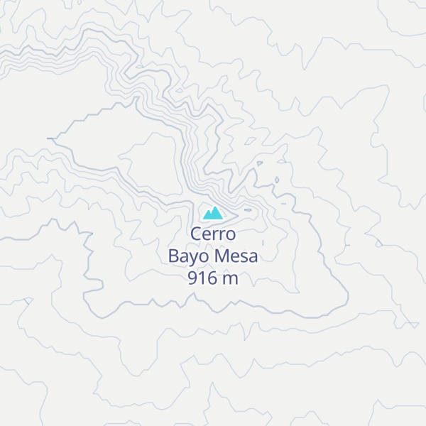 Map of Cerro Bayo Mesa