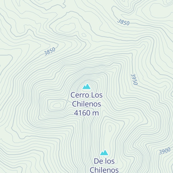 Map of Cerro Los Chilenos